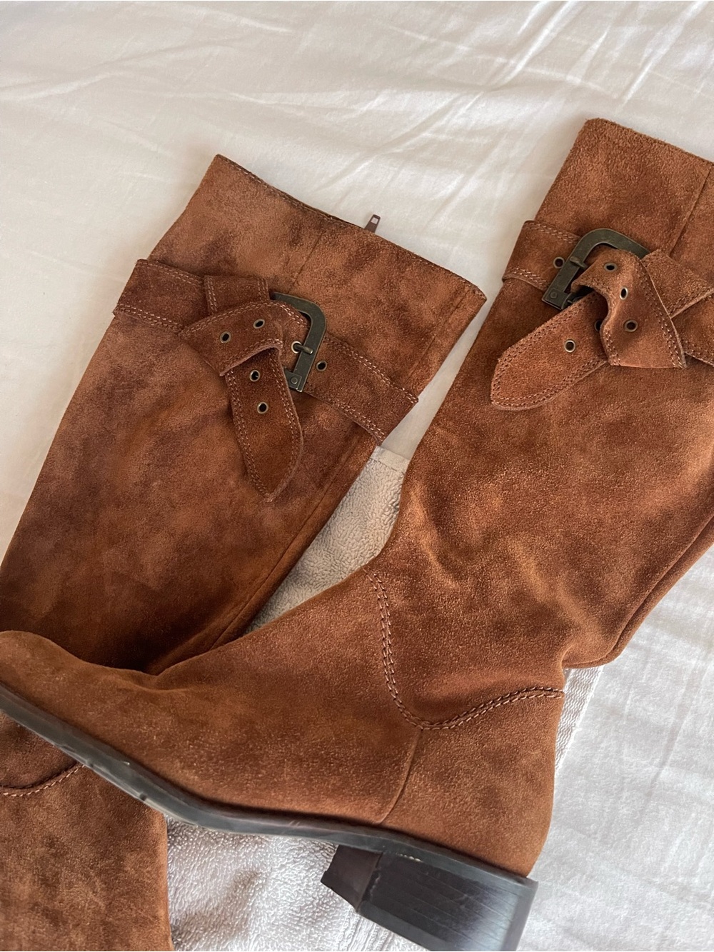 Apepazza Slouchy Suede Buckle Zip boots - Picture 2 of 6